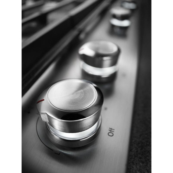 Kitchenaid® Table de cuisson au gaz avec 5 brûleurs et à plaque chauffante - 36 po KCGS956ESS