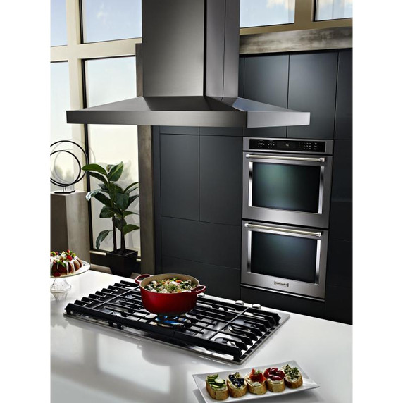 Kitchenaid® Table de cuisson au gaz avec 5 brûleurs et à plaque chauffante - 36 po KCGS956ESS