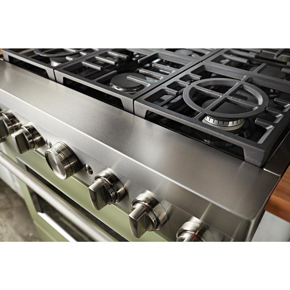 Cuisinière commerciale intelligente au gaz KitchenAid®, 6 brûleurs, 36 po KFGC506JAV