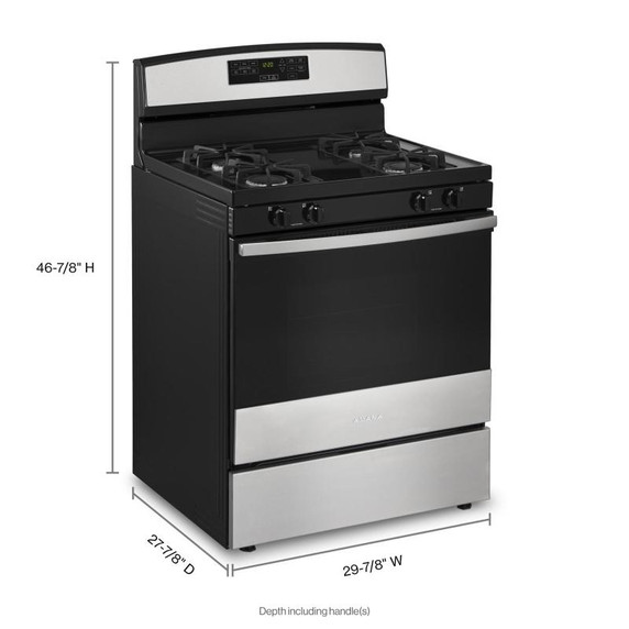 Amana® Cuisinière au gaz avec option d’autonettoyage de 30 po AGR6603SMS Amana® Cuisinière au gaz avec option d’autonettoyage de 30 po AGR6603SMS