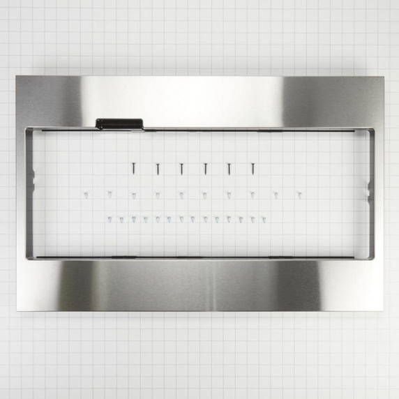 Trousse de garniture standard pour four à micro-ondes à hotte intégrée et profil bas avec poignée encastrée, acier inoxydable W11451313