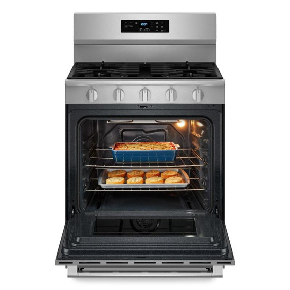 Maytag® Cuisinière au gaz à convection avec friture et cuisson à air sans préchauffage - 30 po - 5 pi cu MFGS6030RZ