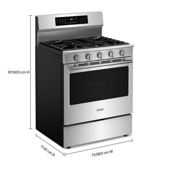 Maytag® Cuisinière au gaz à convection véritable avec mode gril - 30 po - 5 pi cu MFGS8030RZ