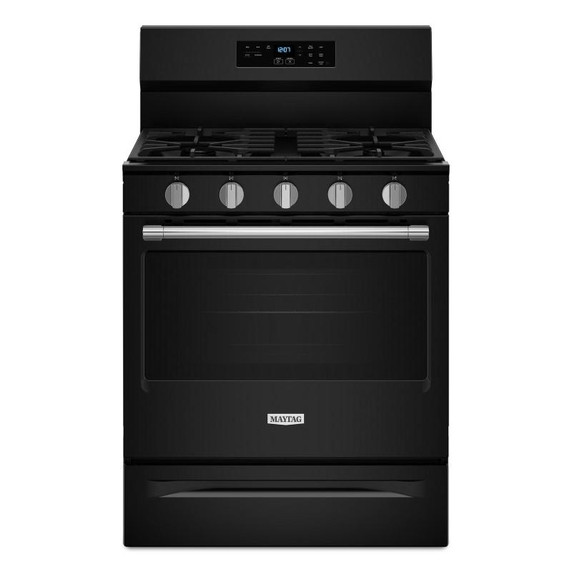 Maytag® Cuisinière au gaz à convection avec friture et cuisson à air sans préchauffage - 30 po - 5 pi cu MFGS6030RB