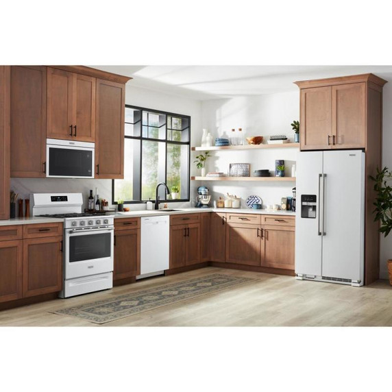 Maytag® Cuisinière au gaz à convection avec friture et cuisson à air sans préchauffage - 30 po - 5 pi cu MFGS6030RW