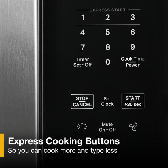 Whirlpool® Four à micro-ondes à hotte intégrée avec une puissance de cuisson de 900 watts de 30 po et 1,7 pi cu YWMMS3130RS
