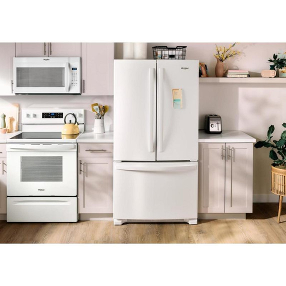 Whirlpool® Réfrigérateur à portes françaises, profondeur de comptoir et congélateur inférieur - 36po - 20picu WRFC2036RW