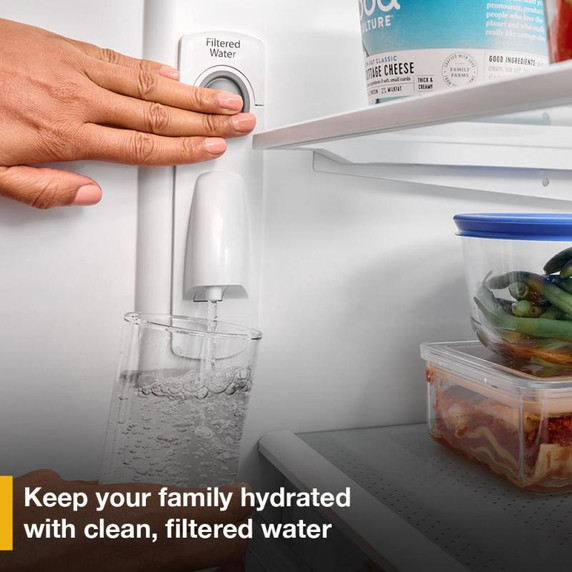 Whirlpool® Réfrigérateur à portes françaises, pleine profondeur et congélateur inférieur - 36po - 25picu WRFF3236RV