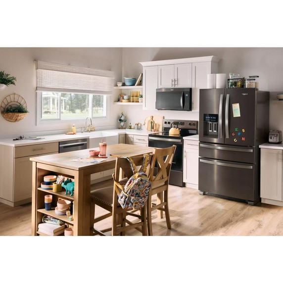 Whirlpool® Réfrigérateur à portes françaises et congélateur inférieur - 36po - 25picu WRMF3636RV