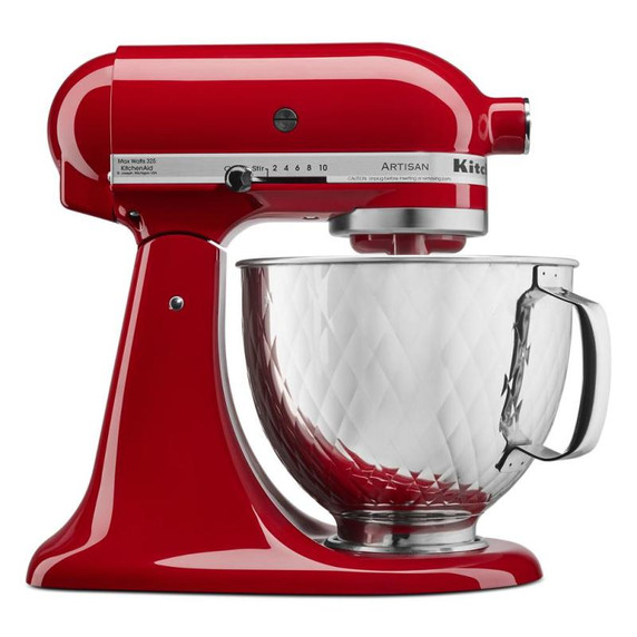 Bol de 5 pintes en acier inoxydable d’aspect matelassé pour batteur sur socle KitchenAid® à tête inclinable KSM5SSBQB