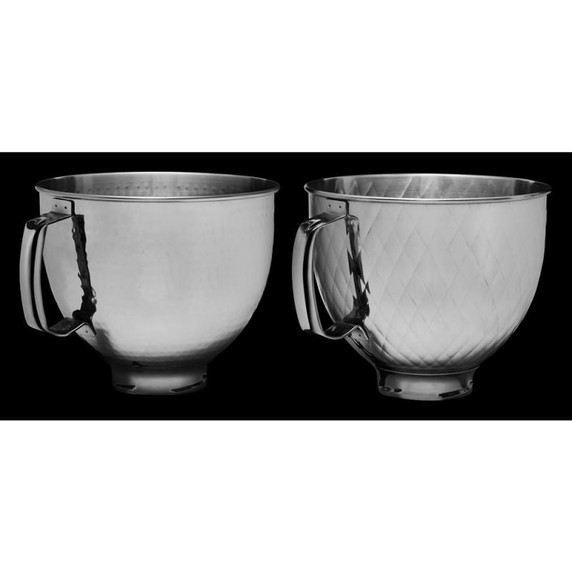 Bol de 5 pintes en acier inoxydable d’aspect matelassé pour batteur sur socle KitchenAid® à tête inclinable KSM5SSBQB