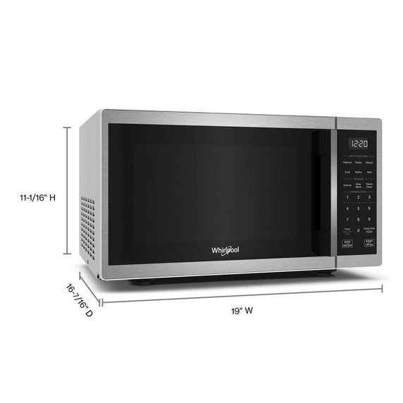 Whirlpool® Four à micro-ondes de comptoir avec nettoyage à la vapeur de 900 watts - 0.9 pi cu WMCS3019RS