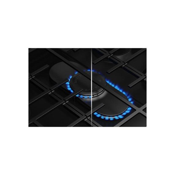 Kitchenaid® Cuisinière au gaz coulissante intelligente avec modes de cuisson à convection et brûleur 2 en 1 - 5 pi cu KSGS530SBE Kitchenaid® Cuisinière au gaz coulissante intelligente avec modes de cuisson à convection et brûleur 2 en 1 - 5 pi cu KSGS530SBE