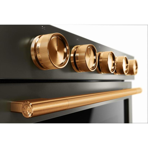 Kitchenaid® Cuisinière au gaz coulissante intelligente avec modes de cuisson à convection et brûleur 2 en 1 - 5 pi cu KSGS530SBE