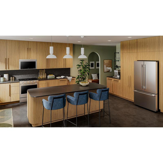 Kitchenaid® Cuisinière au gaz coulissante intelligente avec modes de cuisson à convection et brûleur 2 en 1 - 5 pi cu KSGS530SPS