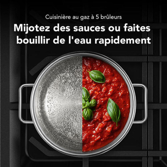 Kitchenaid® Cuisinière au gaz coulissante intelligente avec modes de cuisson à convection - 5 pi cu KSGS330SPS