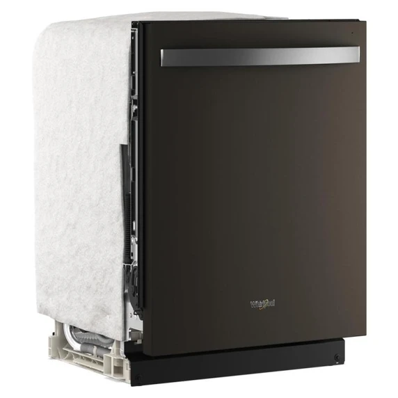 Lave-vaisselle Whirlpool® de 24 pouces avec fonction de lavage à couverture totale et séchage automatique à l'air libre en acier inoxydable noir résistant aux traces de doigts WDTS8024SV