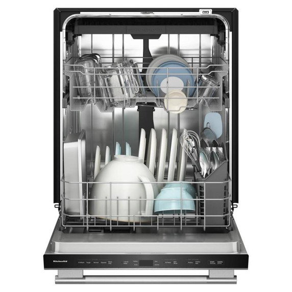 Kitchenaid® Lave-vaisselle à troisième panier à ustensiles avec plus de 30 jets de lavage à couverture totale en fini PrintShield™ - 47 dBA KDTS224SPS