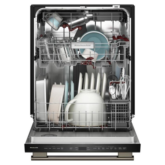 Kitchenaid® Lave-vaisselle à troisième panier avec Max Jets™ à 360° et système de séchage avancé ProDry™ et éclairage à DEL ultra vif - 44 dBA KDTS724SBE