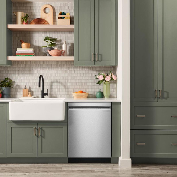 Kitchenaid® Lave-vaisselle à troisième panier avec plus de 40 jets de lavage à couverture totale - 41 dBA KDFS324SPS