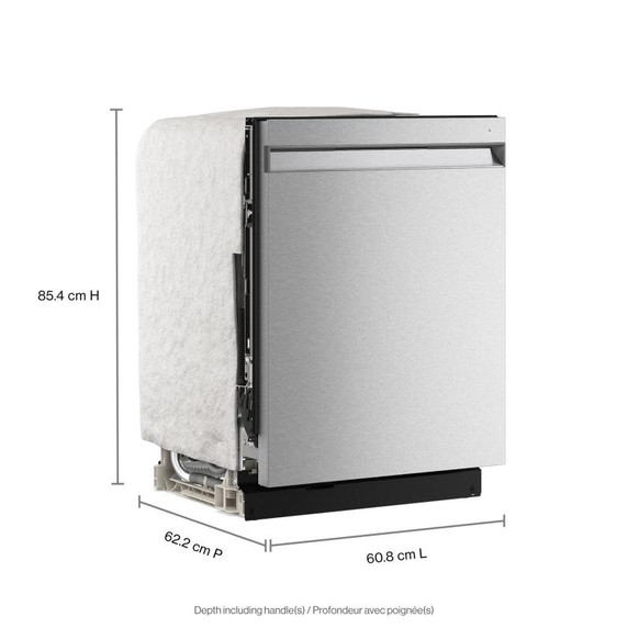 Kitchenaid® Lave-vaisselle à troisième panier avec Max Jets™ à 360° et système de séchage avancé ProDry™ et éclairage à DEL ultra vif - 44 dBA KDPS724SPS