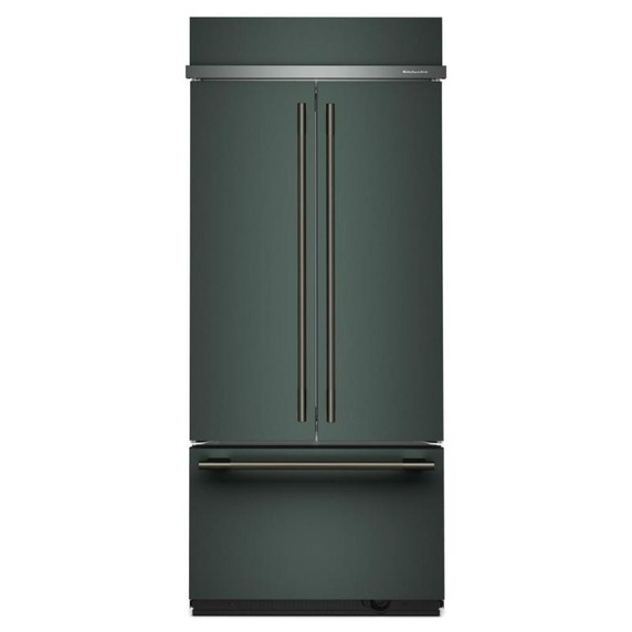 Kitchenaid® Réfrigérateur encastré à congélateur inférieur avec intérieur platine - 36 po - 20.8 pi cu KBFN536SJP