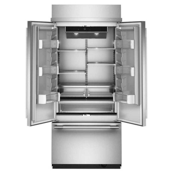 Kitchenaid® Réfrigérateur à portes françaises et congélateur inférieur - 36 po - 20.8 pi cu KBFN536SPS