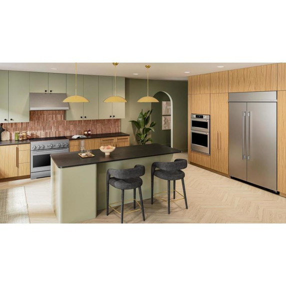 Kitchenaid® Réfrigérateur côte à côte encastré avec intérieur platine - 48 po - 30 pi cu KBSN748SPS