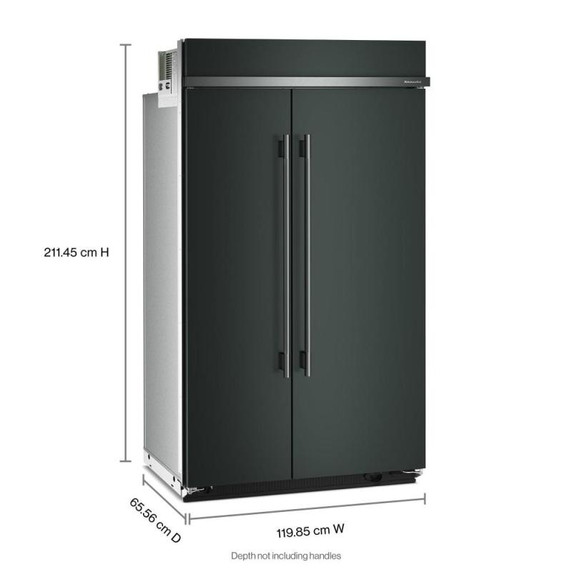 Kitchenaid® Réfrigérateur côte à côte encastré avec intérieur platine - 48 po - 30 pi cu KBSN748SJP