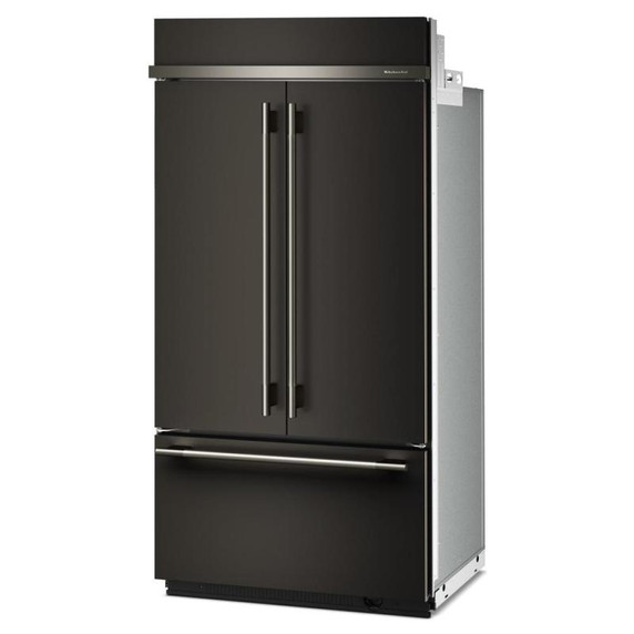 Kitchenaid® Réfrigérateur à portes françaises et congélateur inférieur avec intérieur platine - 42 po - 24.2 pi cu KBFN542SBE