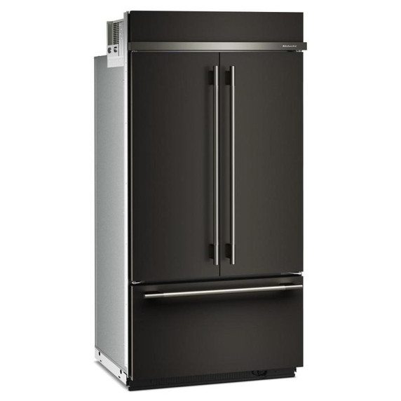 Kitchenaid® Réfrigérateur à portes françaises et congélateur inférieur avec intérieur platine - 42 po - 24.2 pi cu KBFN542SBE