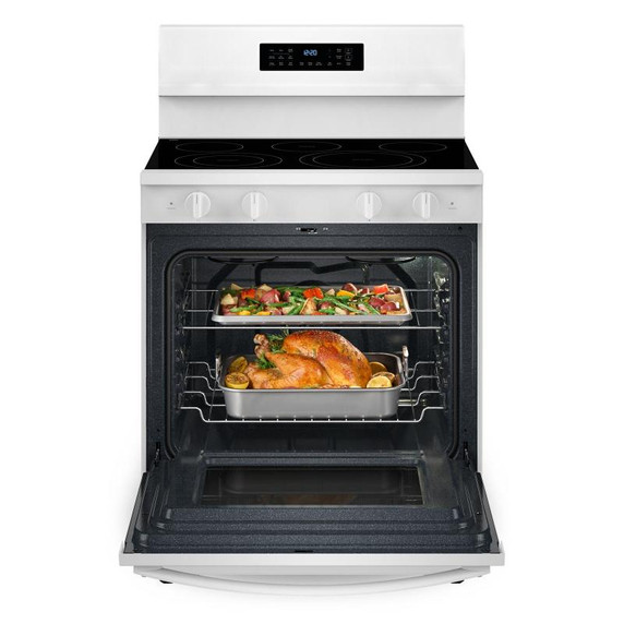 Whirlpool® Cuisinière électrique avec technologie de cuisson à air et friture à air sans préchauffage de 30 po YWFES7030SW Whirlpool® Cuisinière électrique avec technologie de cuisson à air et friture à air sans préchauffage de 30 po YWFES7030SW
