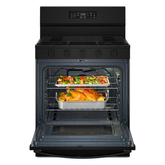 Whirlpool® Cuisinière au gaz avec technologie de cuisson à air - 30 po WFGS5730SB