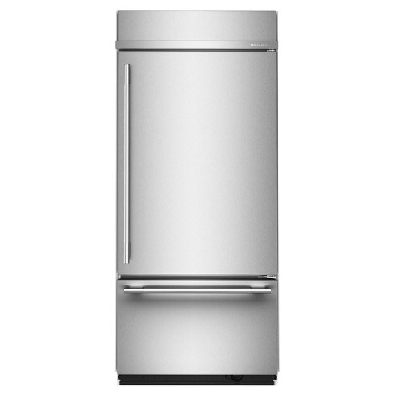 Kitchenaid® Réfrigérateur encastré à congélateur inférieur avec intérieur platine - 36 po - 20.8 pi cu KBBR336SPS