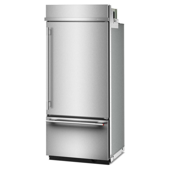Kitchenaid® Réfrigérateur encastré à congélateur inférieur avec intérieur platine - 36 po - 20.8 pi cu KBBR336SPS