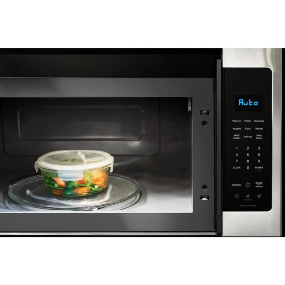 Whirlpool® Four à micro-ondes à hotte intégrée avec cuisson par détection - 1,9 pi cu - 1000 watts YWMMS3230SW
