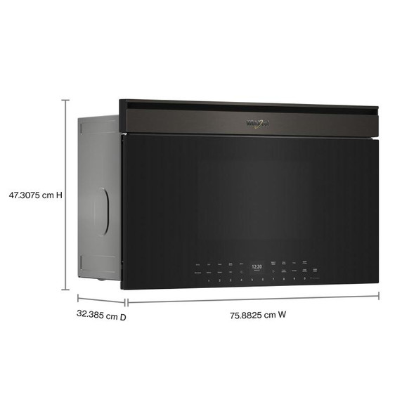 Whirlpool® Four à micro-ondes intelligent multifonctionnel encastré avec friture à air de 1.1 pi cu - 900 watts YWMBT7030SV