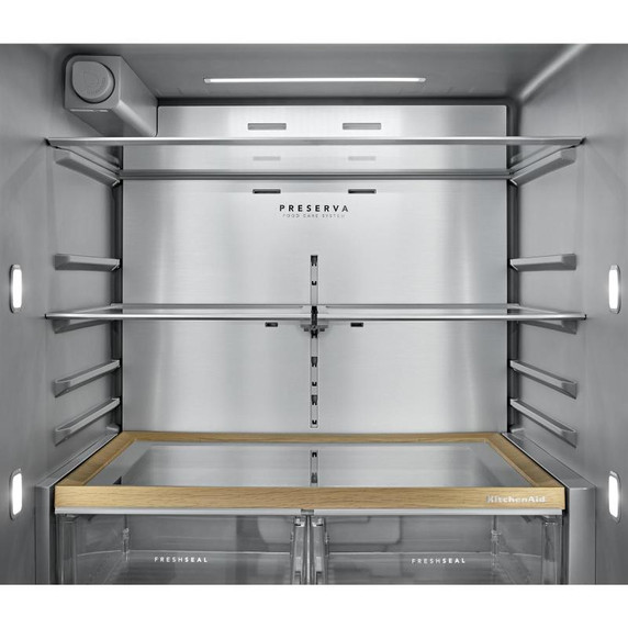 Kitchenaid® Réfrigérateur à portes françaises avec distributeur d’eau et de glaçons extérieur - 30 pi cu KRFF436SPS