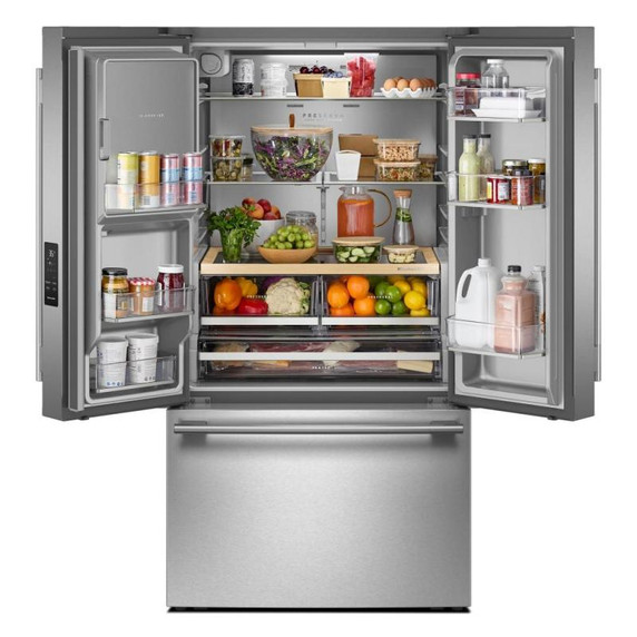 Kitchenaid® Réfrigérateur à portes françaises avec distributeur d’eau et de glaçons extérieur - 30 pi cu KRFF436SPS