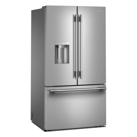 Kitchenaid® Réfrigérateur à portes françaises avec distributeur d’eau et de glaçons extérieur - 30 pi cu KRFF436SPS