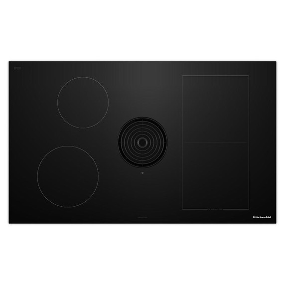 Kitchenaid® Table de cuisson à induction avec évacuation descendante et très grande zone de liaison Even-Heat™ - 36 po KCID936SBL