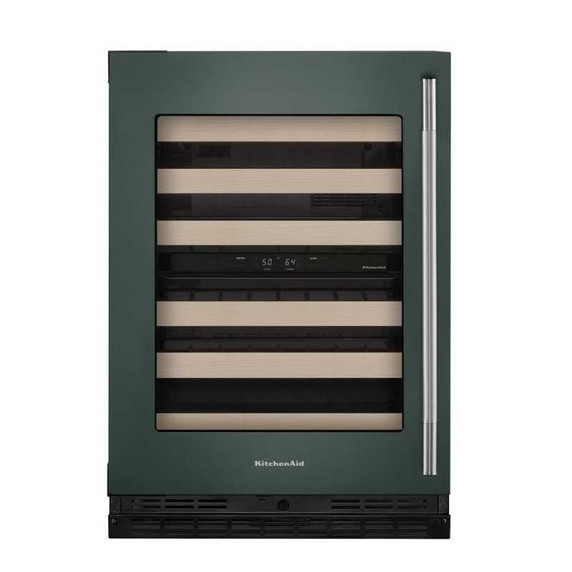 Kitchenaid® Cellier sous le comptoir avec porte-bouteilles à devant en bois à pleine extension - 24 po KUWL524SJP