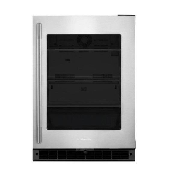 Kitchenaid® Réfrigérateur sous le comptoir avec porte en verre - 24 po KURR324SSB