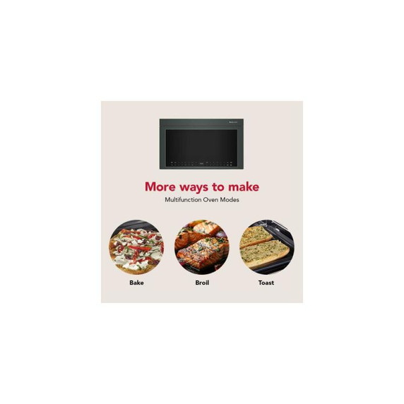 Kitchenaid® Four à micro-ondes à hotte intégrée multifonctions avec modes de capteurs à infrarouges YKMMF730PJP