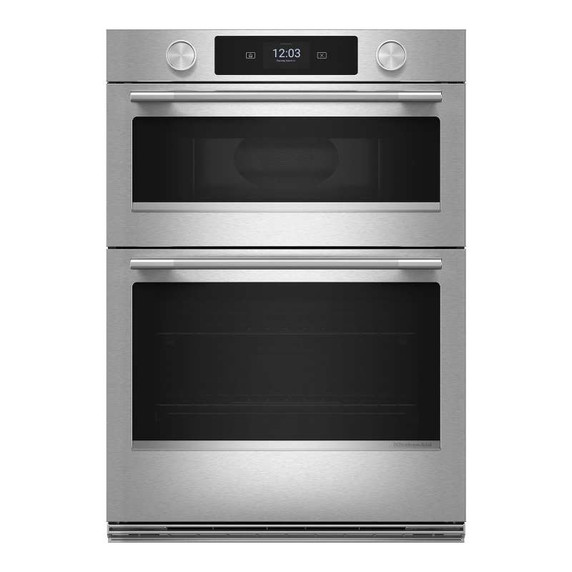 Kitchenaid® Four mural combiné électrique intelligent de 30 pouces avec modes de cuisson assistée - Fini PrintShield™ KOEC730SPS