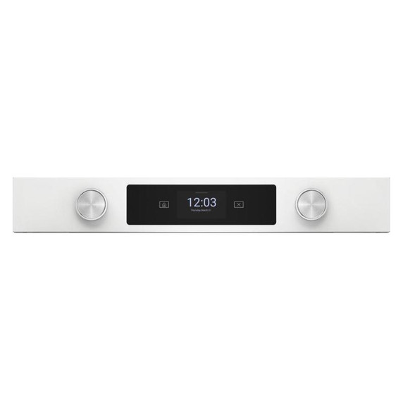 Kitchenaid® Four mural combiné électrique intelligent de 30 pouces avec modes de cuisson assistée - Blanc KOEC730SWH
