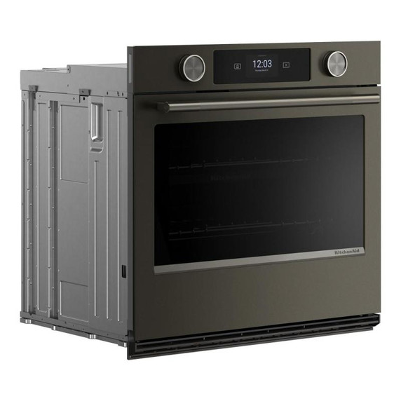 Kitchenaid® Four mural simple électrique intelligent de 30 pouces avec modes de cuisson assistée - Minerai noir KOES730SBE