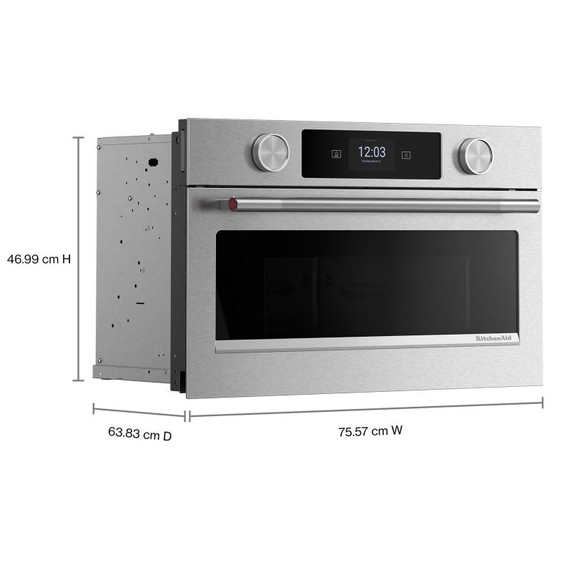 Kitchenaid® Four à micro-ondes encastré avec cuisson rapide avec friture à air de 30 po KMBS730SPS
