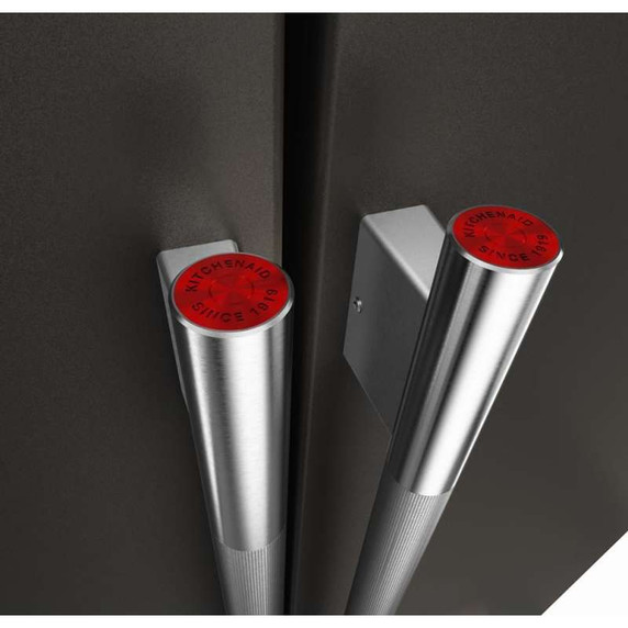 Trousse d'accessoires de personnalisation (poignées) couleur acier inoxydable pour réfrigérateur à portes françaises KitchenAid® W11777157