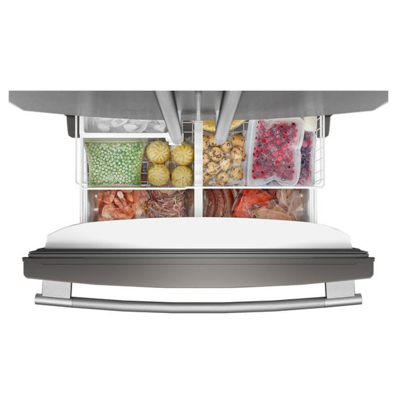 Kitchenaid® Réfrigérateur à portes françaises, profondeur de comptoir et distributeur intérieur de 20 pi cu - 36 po KRFC136SPS